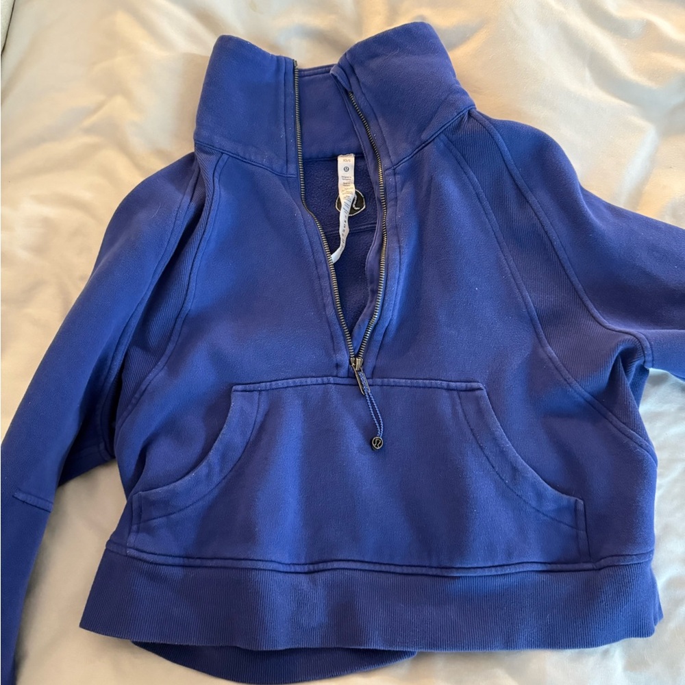 Blue Lulu Scuba Half-Zip Pullover